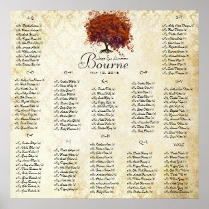 Coral Heart Tree - 100 bis 150 Gäste - alphabetisc Poster