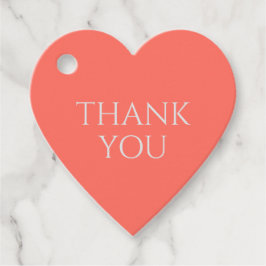 Coral Heart Wedding Geschenkanhänger