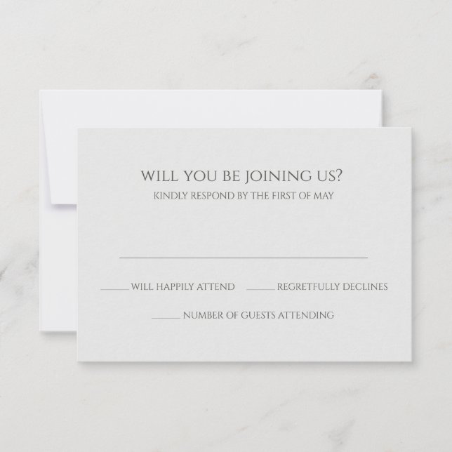 Coral Heart Wedding RSVP Karte (Vorderseite)