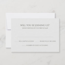 Coral Heart Wedding RSVP Karte