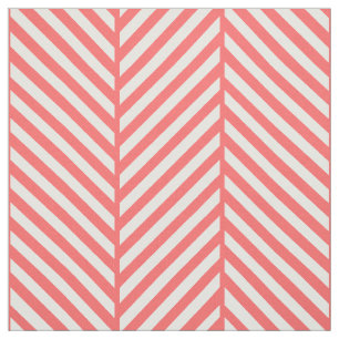 Coral Herringbone Grosses Ausmaß Stoff