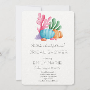 Coral Kisses & Ocean Wishes Junggesellinnenabschie Einladung