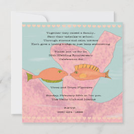 Coral & Kissing Fisch 35 Jahre Einladung