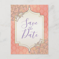 Coral Lavender Gold marokkanischer Glam Save the D