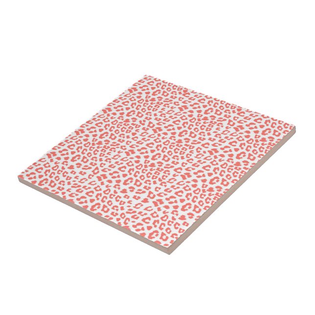 Coral Leopard Print Fliese (Seite)