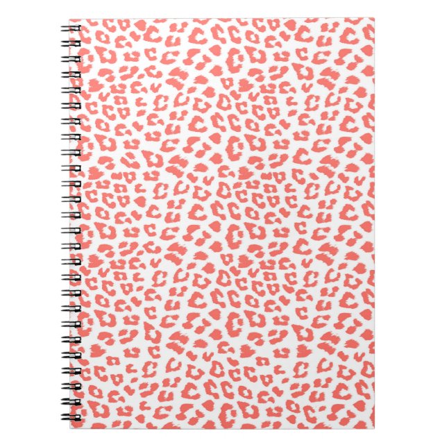 Coral Leopard Print Notizblock (Vorderseite)