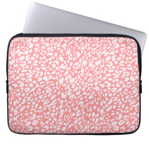 Coral Leopard Print Pattern Laptopschutzhülle