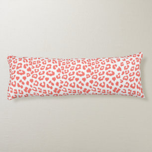 Coral Leopard Print Seitenschläferkissen