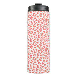 Coral Leopard Print Thermosbecher