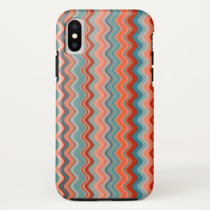 Coral Lmon Orange Blue Wavy Zigzag Muster Case-Mate iPhone Hülle