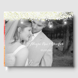 Coral Mason Jar Unter den Sternen Ihr Hochzeitsfes Gästebuch