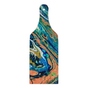 Coral N Blue Southwestern Beach Abstrakt Schneidebrett