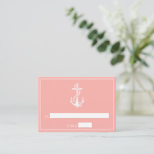 Coral Nautical Ancre Mariage Cartes de Place