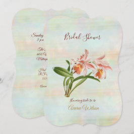 Coral Orchid Brautparty Einladung