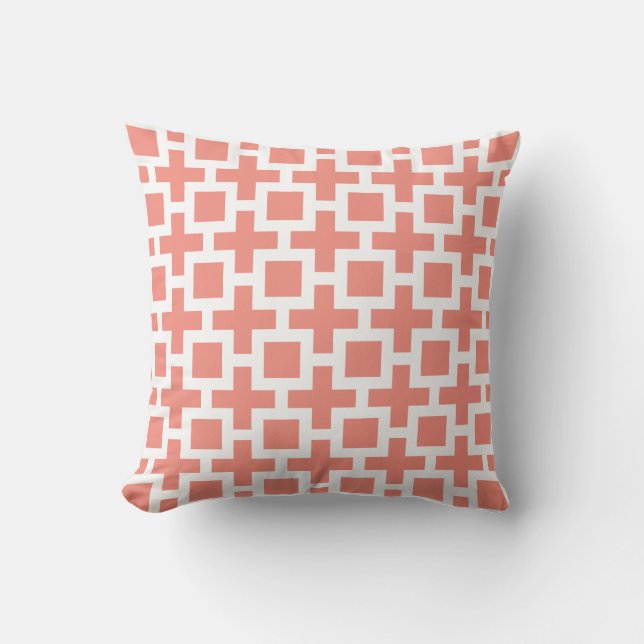 Coral Outdoor Coussins Carrés Trellis (Recto)