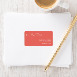 Coral Paint Swatch neue Adresse Adressaufkleber