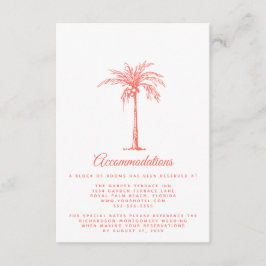 Coral Palm Tree Beach Hochzeitsunterkünfte Begleitkarte