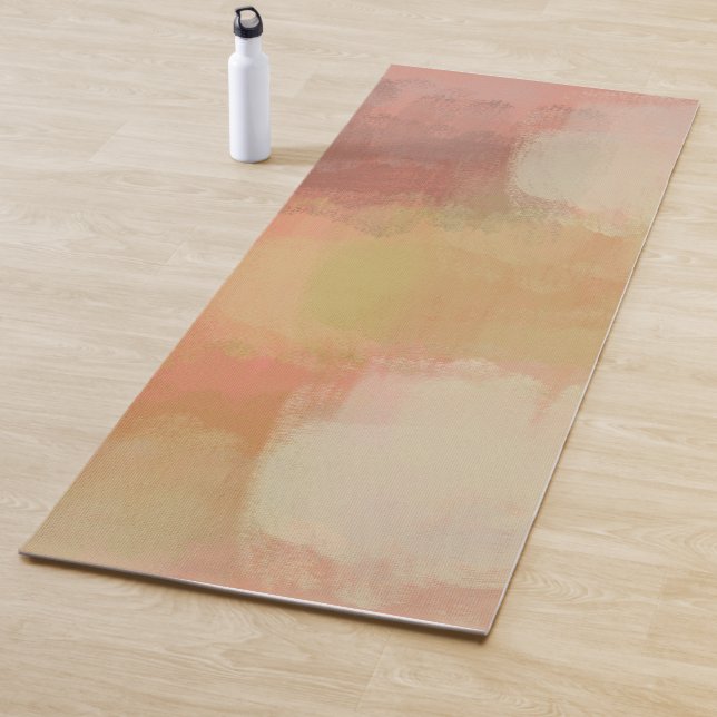 Coral Pastel Abstrakt Chic Yogamatte (Beispiel)