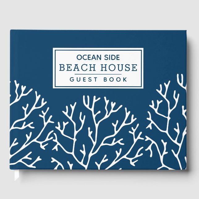 Coral Pattern - Beach House Ferienwohnung Blue Gästebuch (Vorderseite)