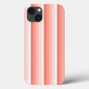 Coral peach shadow stripes Case-Mate iPhone case
