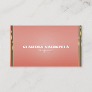 Coral Pfirsich & Gold getauchte chic Glamour Glamo Visitenkarte