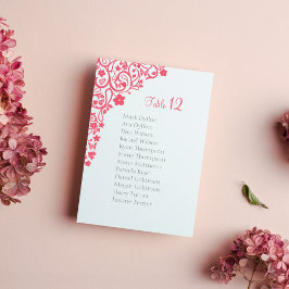 Coral Pink Butterfly Garden Seating Chart Hochzeit Tischnummer