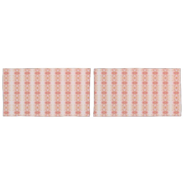 Coral Pink Gemusterte PIllow Hüllen Kissenbezug (Vorderseite-Set)