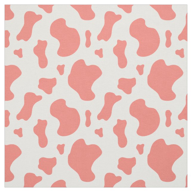 Coral Pink Kuh Print  Stoff (Muster)