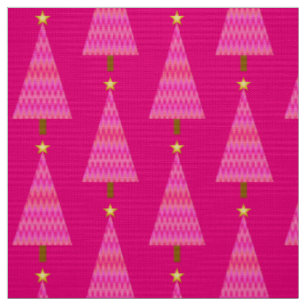Coral Pink Ombre Moderner Weihnachtsbaum Stoff
