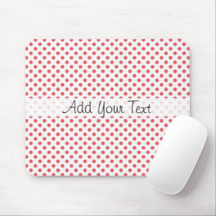 Coral Pink Polka Dots von Shirley Taylor Mousepad