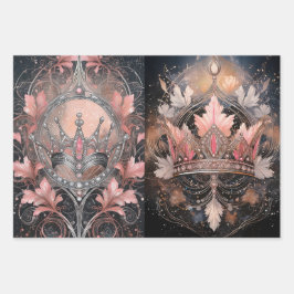 Coral Pink Princess, Royal Fantasy Geschenkpapier Set
