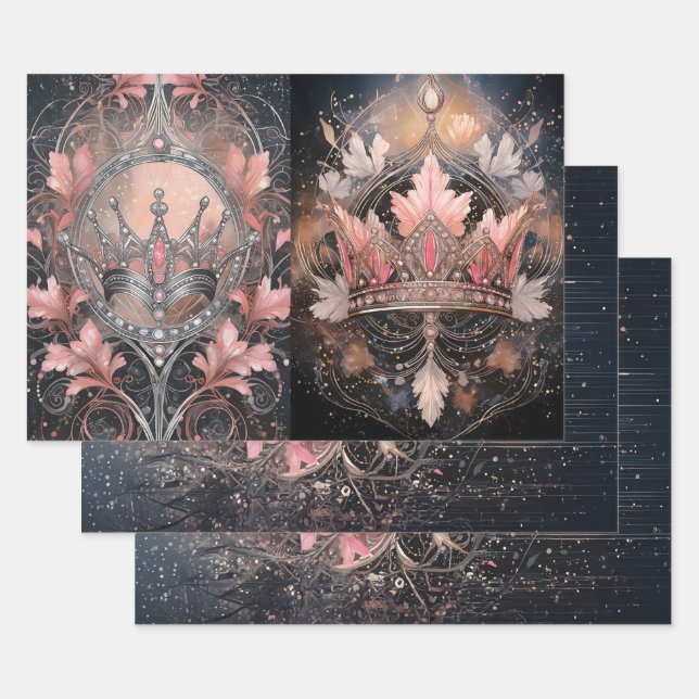 Coral Pink Princess, Royal Fantasy Geschenkpapier Set (Set)