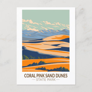 Coral Pink Sand Dunes Staat Park Utah Vintag Postkarte