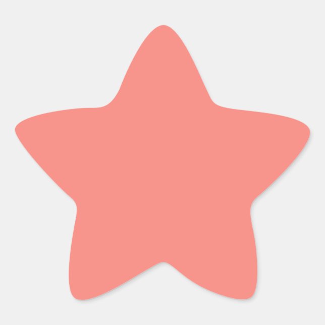 Coral Pink Star Sticker (Vorderseite)