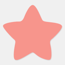 Coral Pink Star Sticker