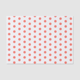 Coral Polka Dots Muster Seidenpapier