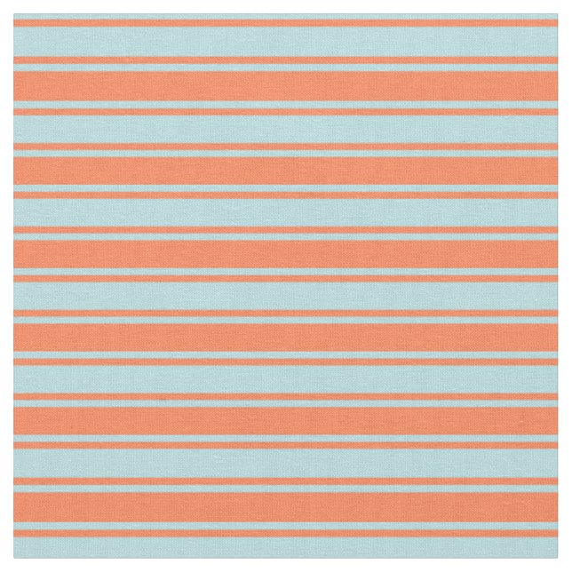 Coral & Powder Blaues Farbmuster Stoff (Nahaufnahme)