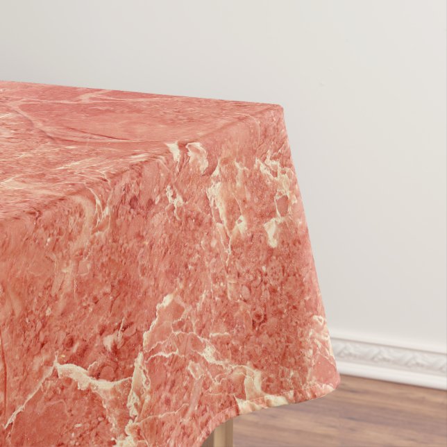 Coral Red Marble Texture Tischdecke (Beispiel)