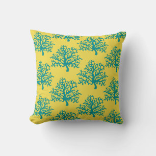 Coral Reef Bright Beach Aquamarin Kissen