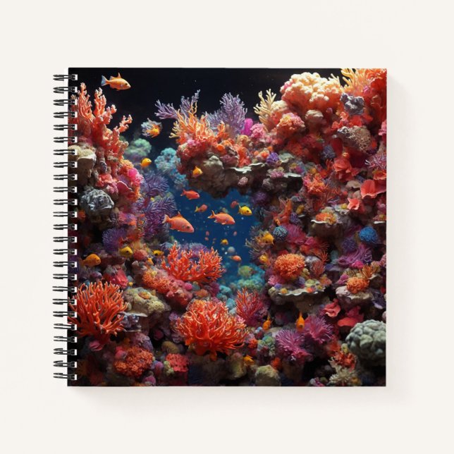 Coral Reef Hard Cover Journal Notizbuch (Vorderseite)