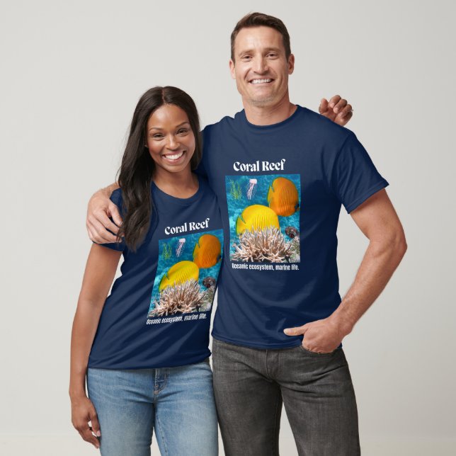 Coral Reef Marine Life T-shirt bleu (Unisexe)