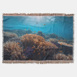 Coral Reef Throw Blanket Decke