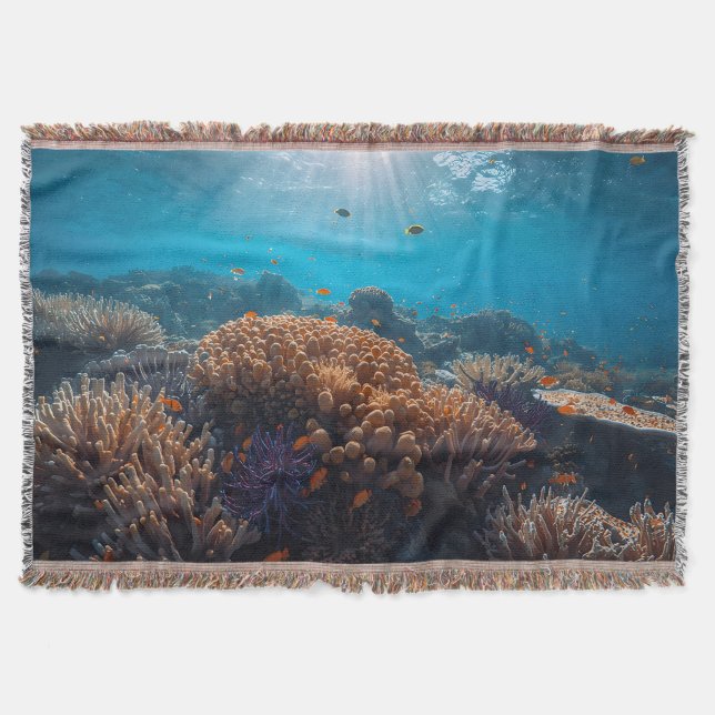 Coral Reef Throw Blanket Decke (Vorderseite)