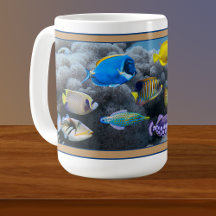 Coral Reef Tropical Fish Assembly Café Mug