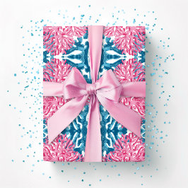 Coral Rococo in Pink and Aqua Geschenkpapier