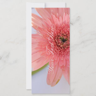 Coral rose Chrysanthemum Votre Carte Plat Texte