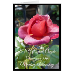 Coral Rose Personnalisé 35e anniversaire Mariage