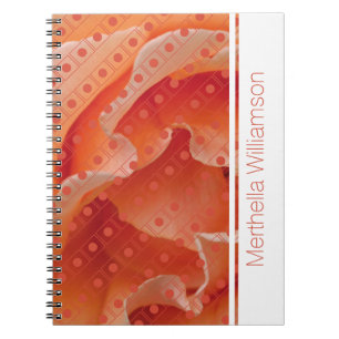 Coral Rose Polka Dot Custom Notebook Journal Notizblock