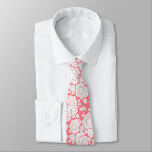 Coral rose Rose  Cravate Mariage