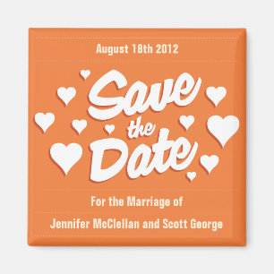Coral Rose Save the Date Herz Save the Date Magn Magnet